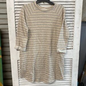 Cherish Striped  Sweatshirt Dress with Pockets size Medium